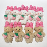 Plush Rabbit Bear Doll Keyring Y2K Keychain Bag Charm Wedding Gift