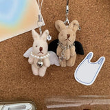Plush Rabbit Bear Doll Keyring Y2K Keychain Bag Charm Wedding Gift