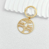 Personalized Family Member Names Keychain Stainless Steel Tree of Life Pendant