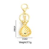 Funny Money Bags Rhinestone Keychain Dollar Sign Keyring
