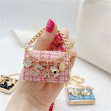 Eiffel Tower Car Key Chains Women Bag Handbag Pendants Plush Keychain Gift