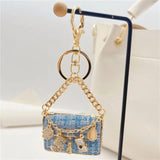 Eiffel Tower Car Key Chains Women Bag Handbag Pendants Plush Keychain Gift