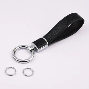 Metal Leather Keychain Holder Couple Auto Keyring High Car Key Holder