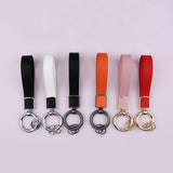 Metal Leather Keychain Holder Couple Auto Keyring High Car Key Holder