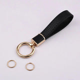 Metal Leather Keychain Holder Couple Auto Keyring High Car Key Holder
