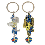 Sweden Flag Stockholm Symbolic Architecture Pendant Key Ring
