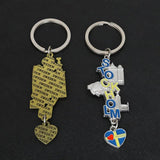 Sweden Flag Stockholm Symbolic Architecture Pendant Key Ring