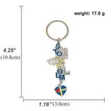 Sweden Flag Stockholm Symbolic Architecture Pendant Key Ring