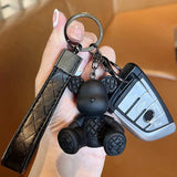 Bear Pendant Keychain Charm for Women Men Bag Car KeyRing
