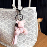 Bear Pendant Keychain Charm for Women Men Bag Car KeyRing