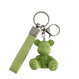 Bear Pendant Keychain Charm for Women Men Bag Car KeyRing