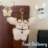 Pilot Rabbit Doll Keychain Bag Charms Toy Car Keyring