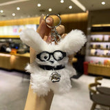 Pilot Rabbit Doll Keychain Bag Charms Toy Car Keyring
