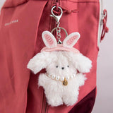 Pilot Rabbit Doll Keychain Bag Charms Toy Car Keyring