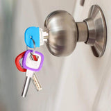 24/32Pcs Plastic Key Caps Topper DIY Keyring Rubber Head Caps Keys ID Markers