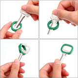 24/32Pcs Plastic Key Caps Topper DIY Keyring Rubber Head Caps Keys ID Markers