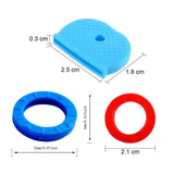 24/32Pcs Plastic Key Caps Topper DIY Keyring Rubber Head Caps Keys ID Markers