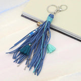Boho Keychain for Women Multilayer Tassel Shell Key Chain Car Accessories