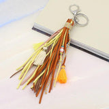 Boho Keychain for Women Multilayer Tassel Shell Key Chain Car Accessories