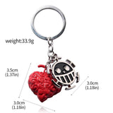 Anime One Piece Keychain Straw Hat Luffy Ace Devil Fruit Metal Trinket Toys