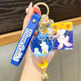 Cute Rabbit Keyring Floating Bunny Doll Key Chain