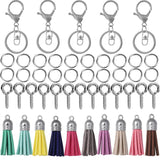 65Pcs/Set Colorful Tassel Keychain for DIY Jewelry Making