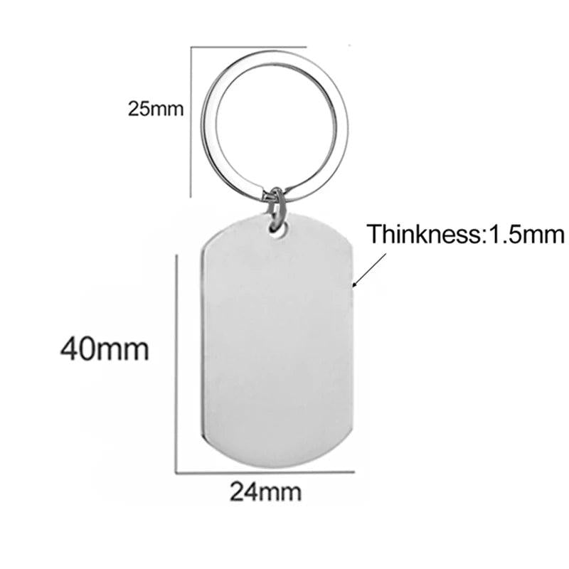 Treebud Personalized Engraved Photo Keychains Stainless Steel