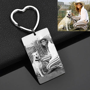 Treebud Personalized Engraved Photo Keychains Stainless Steel
