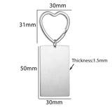 Treebud Personalized Engraved Photo Keychains Stainless Steel