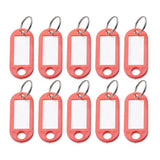 Plastic Keychain Key Fobs Luggage ID Name Tags With Split Ring