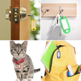 Plastic Keychain Key Fobs Luggage ID Name Tags With Split Ring