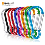 5pcs Mini Carabiners Snap Hooks Keychain D-ring Buckles