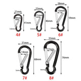 5pcs Mini Carabiners Snap Hooks Keychain D-ring Buckles
