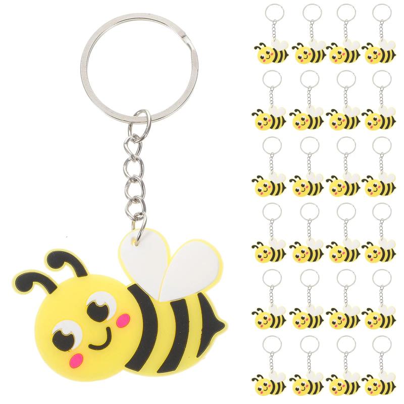 24pcs Cartoon Bee Pendant Keychain Bags Pendant