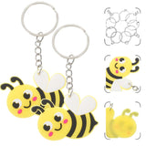 24pcs Cartoon Bee Pendant Keychain Bags Pendant
