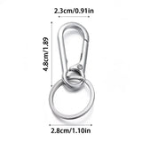 8Pcs Gourd Buckle Keychains Climbing Hook Stainless Steel Carabiner Keychain