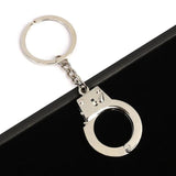 Handcuffs Keychain Punk Men Women Silver Key Ring Couple Gift