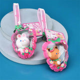 Cute Rabbit Keychain Strawberry Inflatable Doll Bag Charm Key Chain