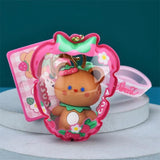 Cute Rabbit Keychain Strawberry Inflatable Doll Bag Charm Key Chain