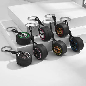 PVC Soft Rubber Tire Keychain Car Decoration Car Accessories