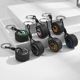 PVC Soft Rubber Tire Keychain Car Decoration Car Accessories