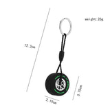 PVC Soft Rubber Tire Keychain Car Decoration Car Accessories