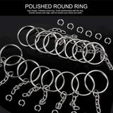 Metal Blank Keyring Split Rings Lobster Clasp Key Chain Stainless Steel Rings