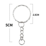 Metal Blank Keyring Split Rings Lobster Clasp Key Chain Stainless Steel Rings