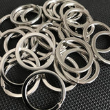 20-100Pcs Stainless Steel Key Ring Rhodium Plated Split Keychain DIY
