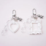 European Style Relief Photo Frame Keychain Acrylic