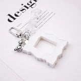 European Style Relief Photo Frame Keychain Acrylic