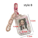 European Style Relief Photo Frame Keychain Acrylic