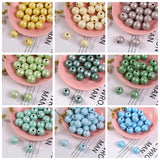 500pcs Luster Wood Beads 6mm Wooden Beads Easter Spring DIY Craft Jewelry Making