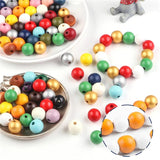 40Pcs 16mm Natural Wood Beads for Jewelry Making DIY Necklace Bracelet